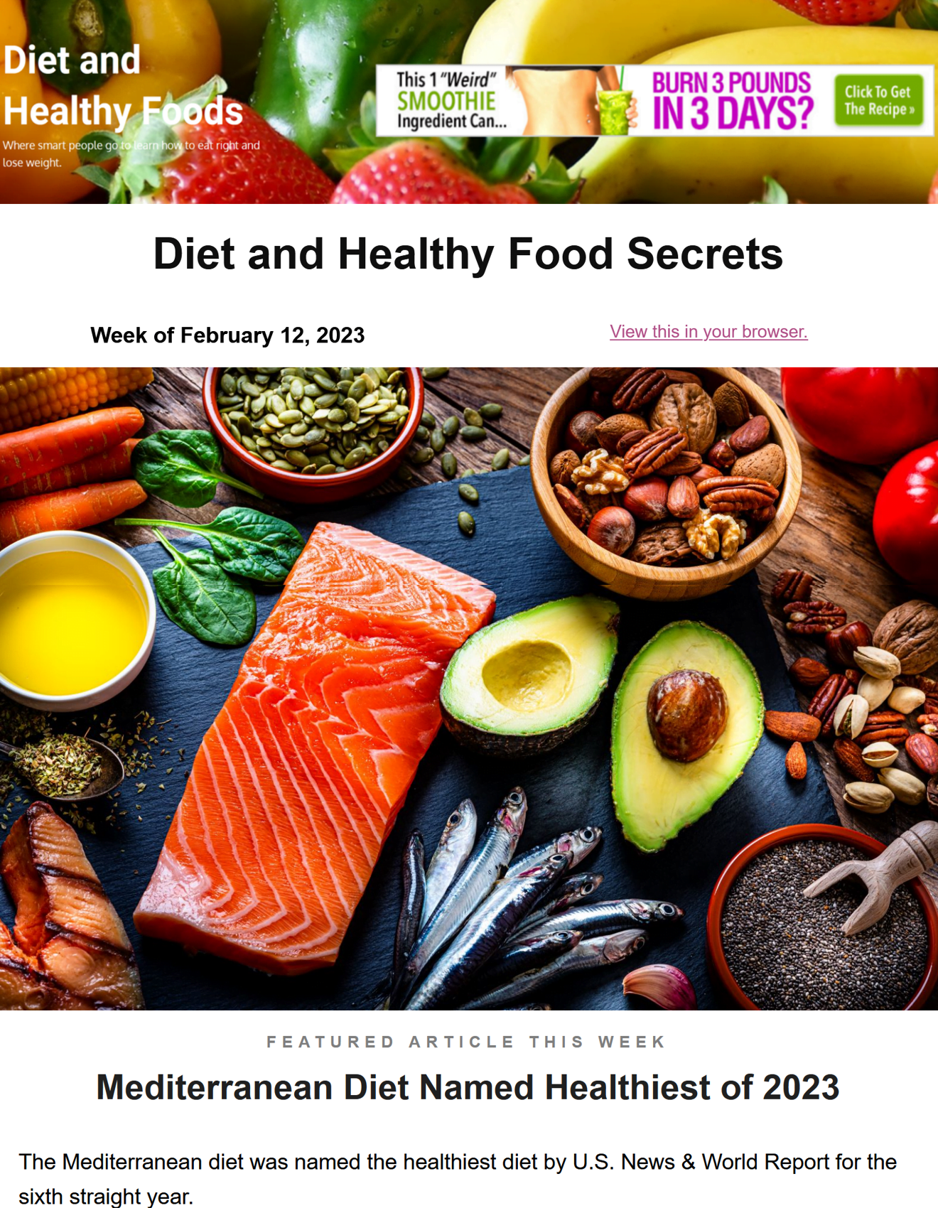 Diet and Healthy Foods Secrets